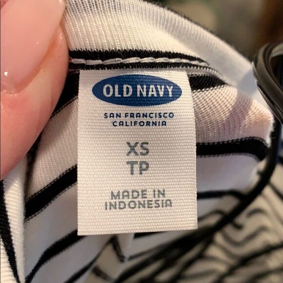 Old navy Striped flowy t-shirt dress | size XS | black/white | NWT - Picture 6 of 6